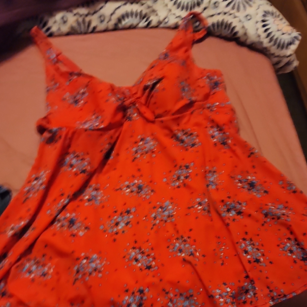 Red With Blue Stars Swimsuit 🏊‍♀️😀🤩🤩